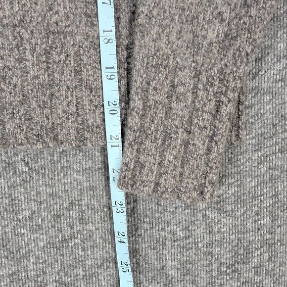 Ann Taylor Sweater Womens Small Brown Lambswool Blend Wide Collar Cowlneck - Picture 5 of 11